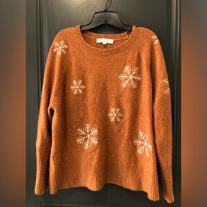Loft brand super soft snowflake sweater size M